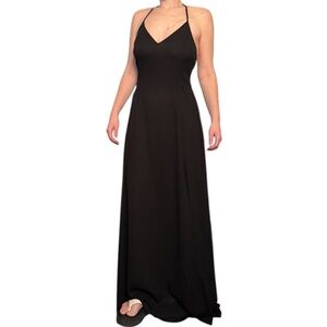 Black Slit Maxi Dress